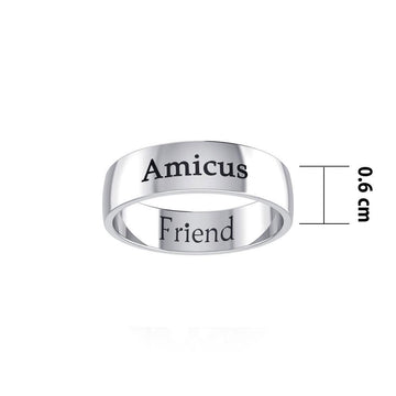 AMICUS FRIEND Sterling Silver Ring TRI978 - Jewelry